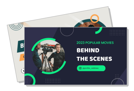 2023 popular movies behind the scenes video thumbnail design template