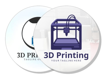 3d printing logo with customizable tagline design template