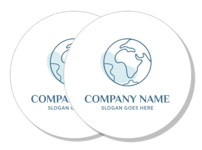 abstract earth logo template design circular business brand mockup