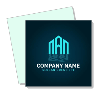 abstract logo design template company name and slogan placeholder
