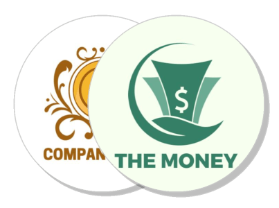 abstract logo design with dollar sign and floral elements template