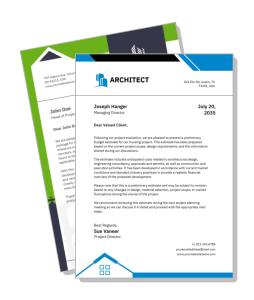 architect letterhead design templates with contact details