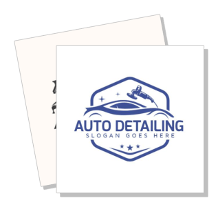 auto detailing logo with polishing machine illustration template