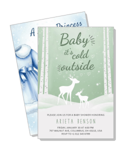 baby shower invitation cards winter theme baby its cold outside arieta benson template
