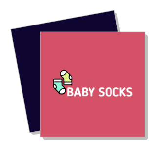 baby socks logo design colorful cute illustration template