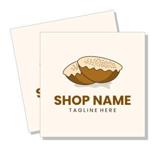 bakery shop logo design coconut pie brand identity template