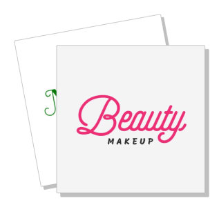 beauty makeup logo design with elegant typography template