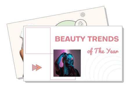 beauty trends of the year modern style collage template