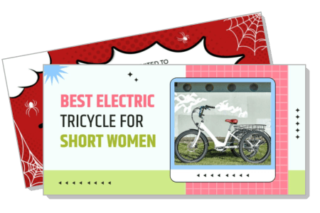 best electric tricycle for short women advertisement design template