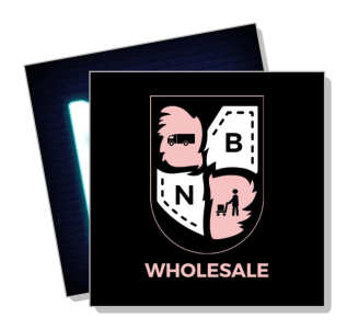 black and pink wholesale logo design nb symbol template