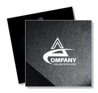 black textured business card design with company logo template