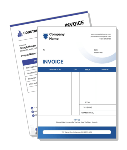 blank invoice template modern design for business use