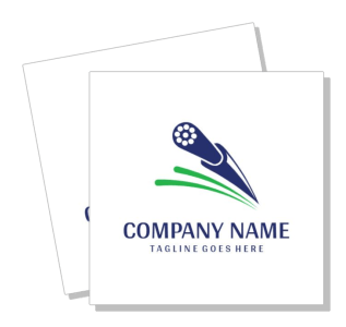 blue green dynamic logo design with placeholder text template
