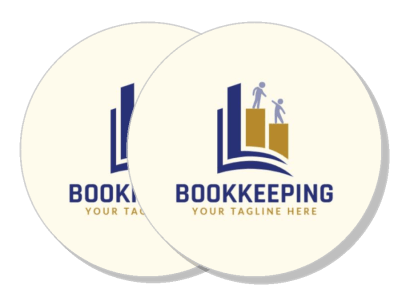 bookkeeping business logo design with placeholder tagline template