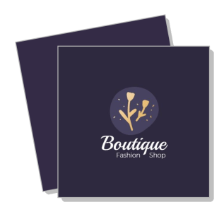 boutique fashion shop logo design with floral graphics template