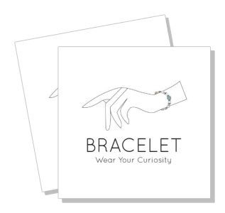 bracelet elegant hand drawing jewelry tag template