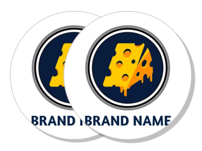 branding logo design with cheese illustration and text template