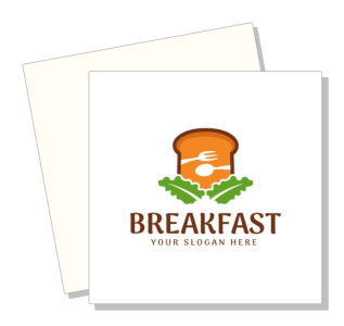 breakfast logo design concept with toast logo template