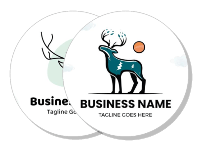 business logo design antler theme with placeholder text template