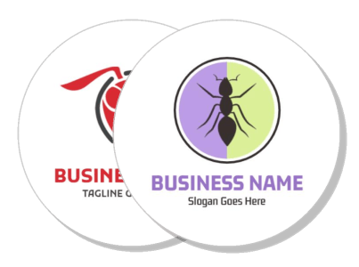 business logo design with ant and abstract red element template
