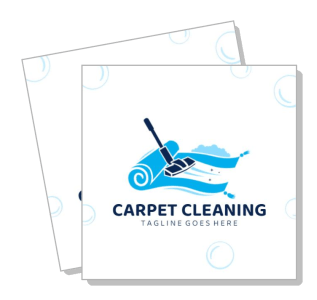 carpet cleaning logo design mop illustration template