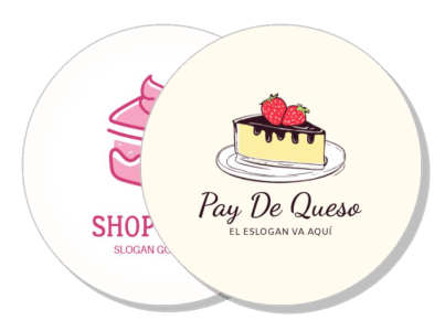cheesecake logo with strawberries and text template