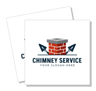 chimney service company logo design with slogan placeholder template