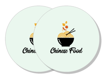 chinese food logo design with noodle bowl and chopsticks template
