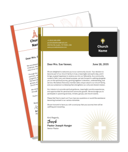 church letterhead template design example with contact information