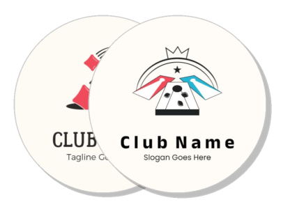 circle club name logo design sample with taglines and slogans template