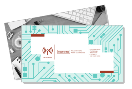 circuit board subscribe banner electronics news template