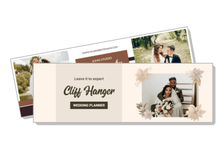 cliff hanger wedding planner business banner design template