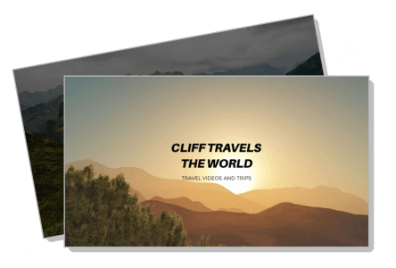 cliff travels the world video thumbnail sunset landscape template