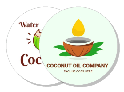 coconut oil company logo designs with graphics and text elements template