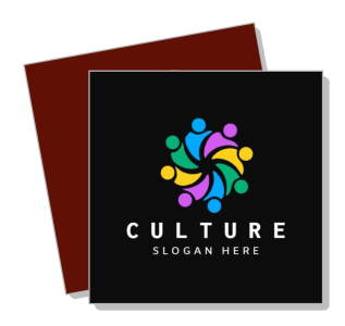 colorful culture logo design with slogan template