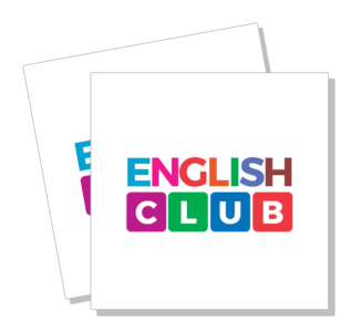 colorful english club logo design with block letters template