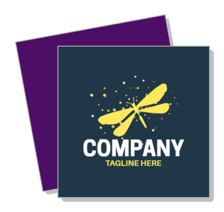 company logo design with dragonfly icon and placeholder tagline template