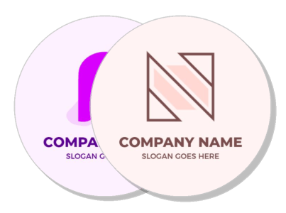 company logo design with slogan placeholder overlay template