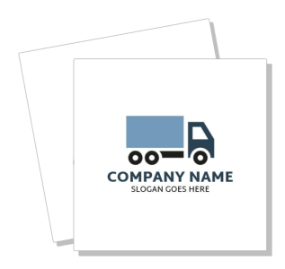 company logo template truck design with placeholder text