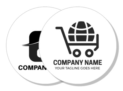 company logo with shopping cart and globe design template