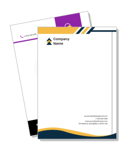 corporate letterhead design template with contact information