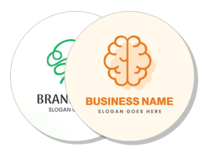creative brain logo design template for business brand identity