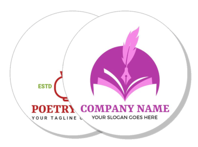 creative company logo design with poetry theme template
