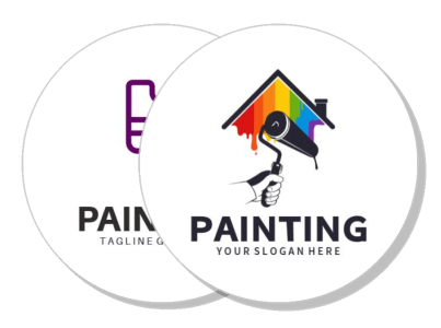 creative house painting service logo design templates