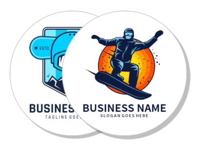 custom business logo designs with snowboarding and surfing themes template