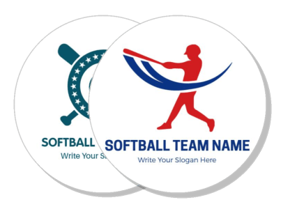 custom softball team logo designs with slogan template