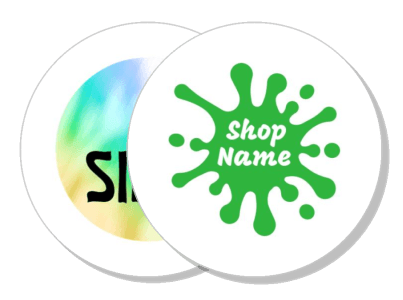 custom sticker design shop name branding template
