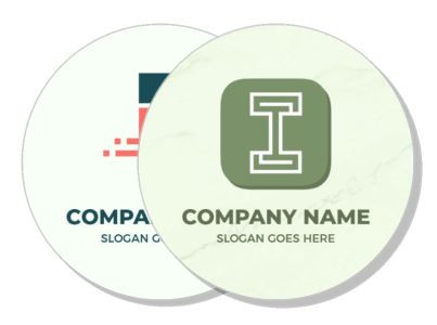 customizable company logo design template with placeholder text and slogan