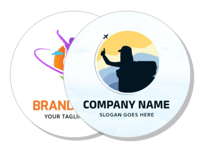 customizable round logo design branding concept with slogans template