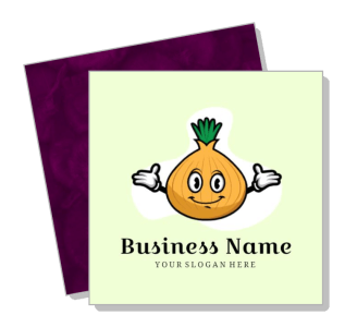 cute onion mascot business logo design template